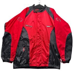 Vintage MSR ISDE PAKJAK XC Racing Windbreaker Jacket Mens XL Red Lightweight